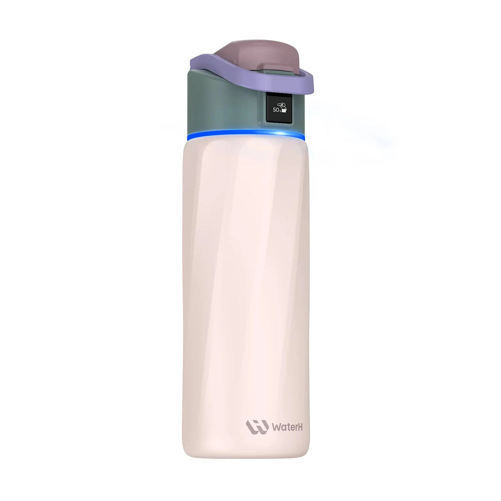 WaterH Boost Smart Water Bottle: 24 oz Hydration Tracker with APP & Insulation Pink 