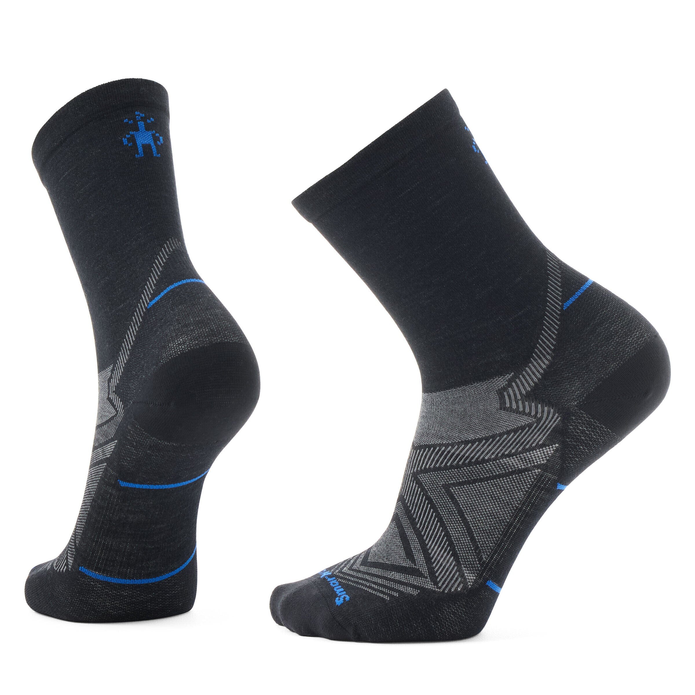 Smartwool Run Zero Cushion Mid Crew Socks Black M (EU 38-41) 