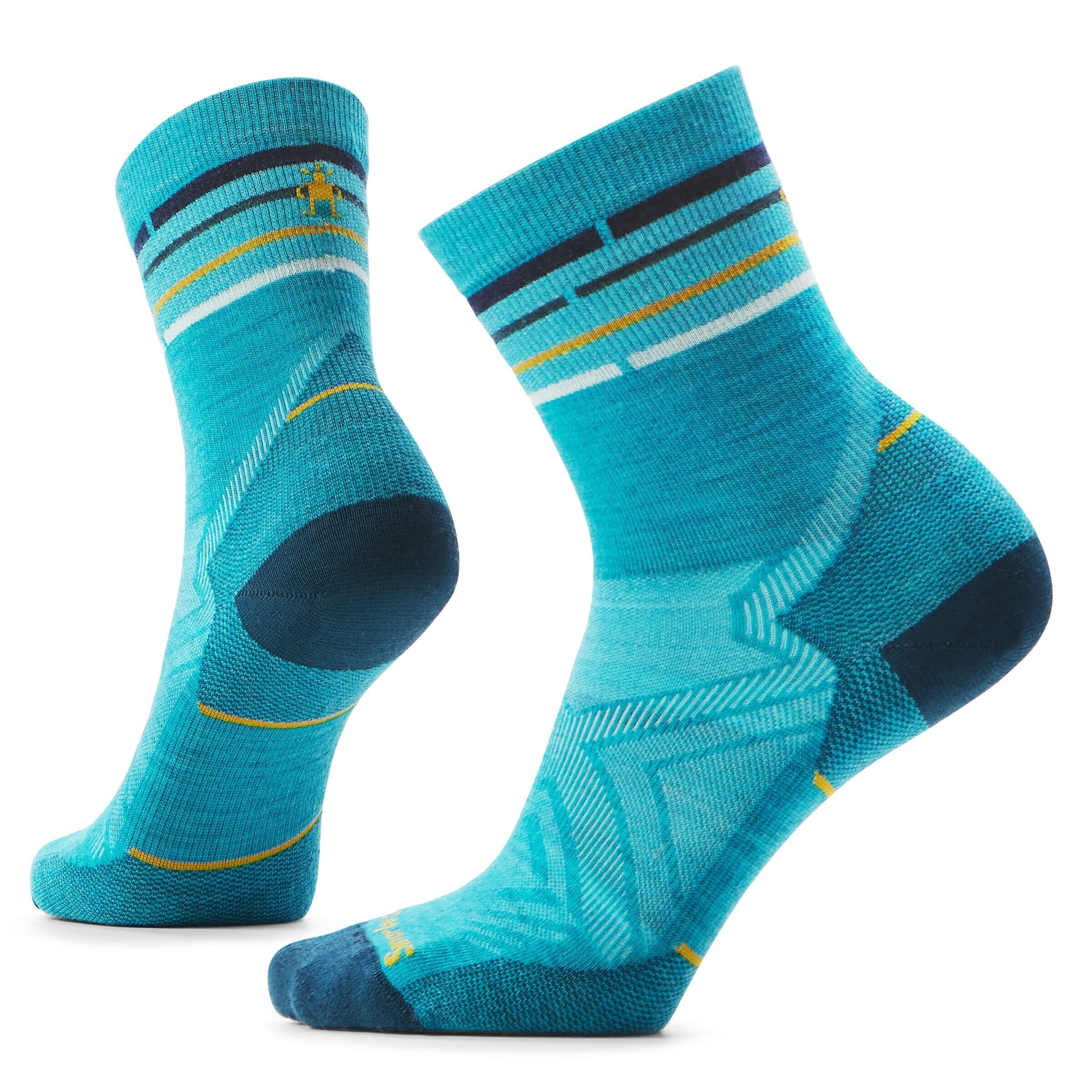 Smartwool Women's Run Zero Cushion Mid Crew Socks Capri S (EU 34-37) 