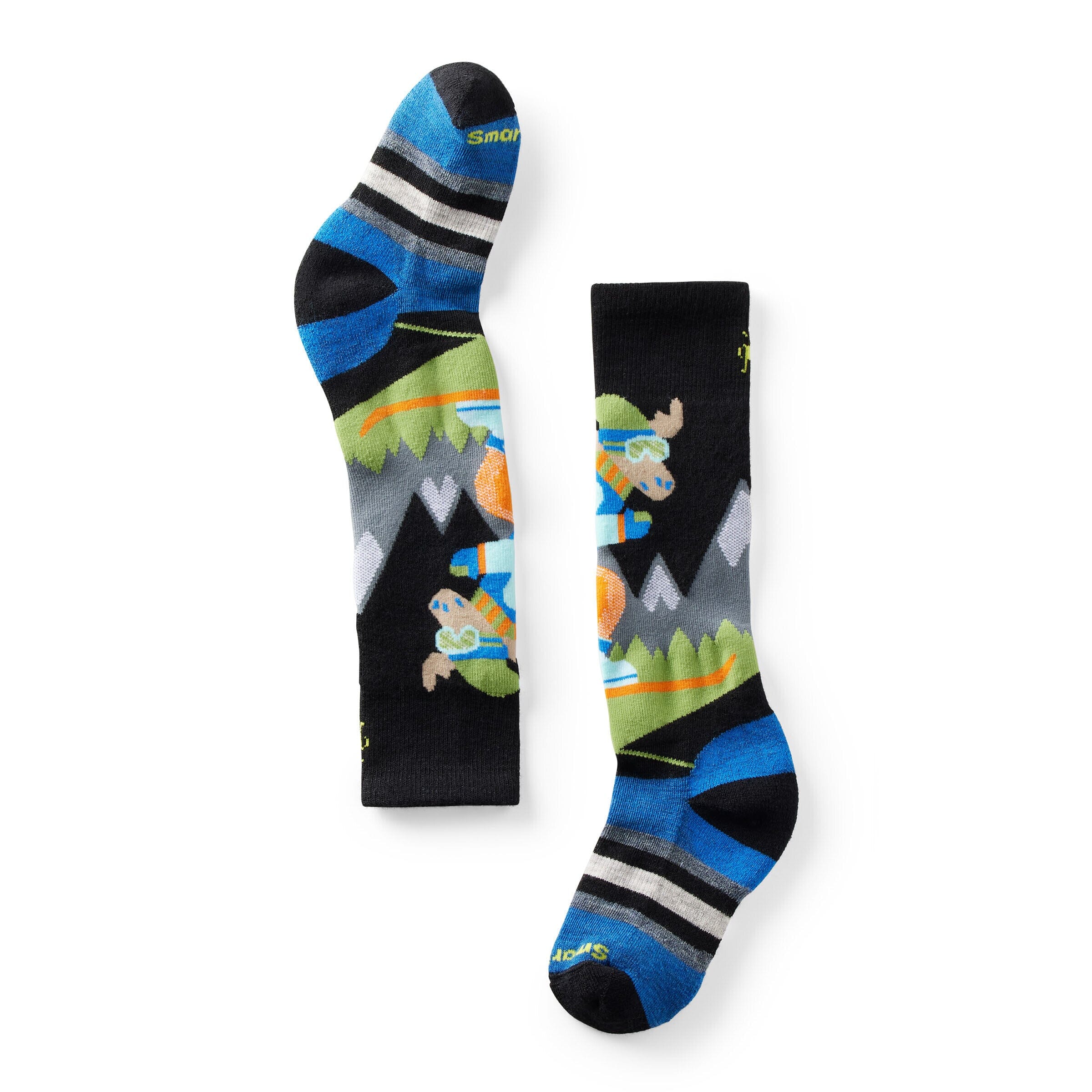 Smartwool Kids' Wintersport Full Cushion Mountain Moose OTC Socks Black S (EU 26-28) 