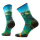Smartwool Women’s Hike Targeted Cushion Mountain Lake Print Crew Socks Capri S (EU 34-37) 