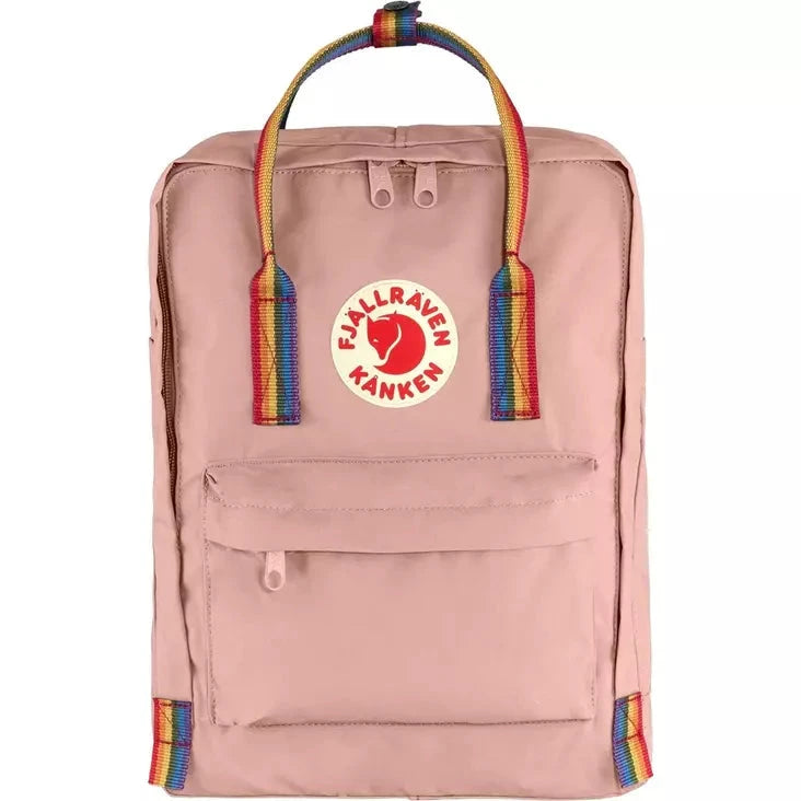 Fjallraven Kanken Rainbow Backpack Chalk Rose/Rainbow Pattern 