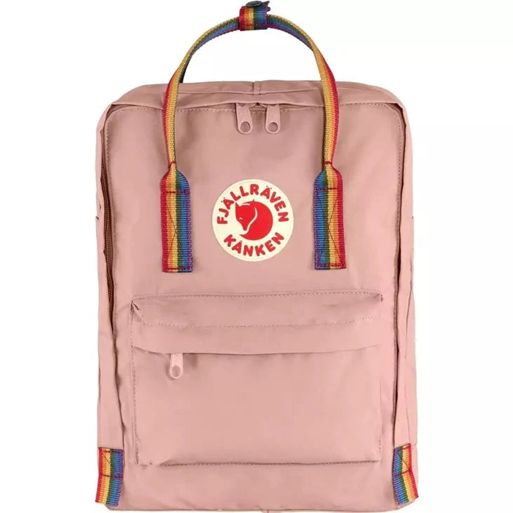 Fjallraven Kanken Rainbow Backpack Chalk Rose/Rainbow Pattern 