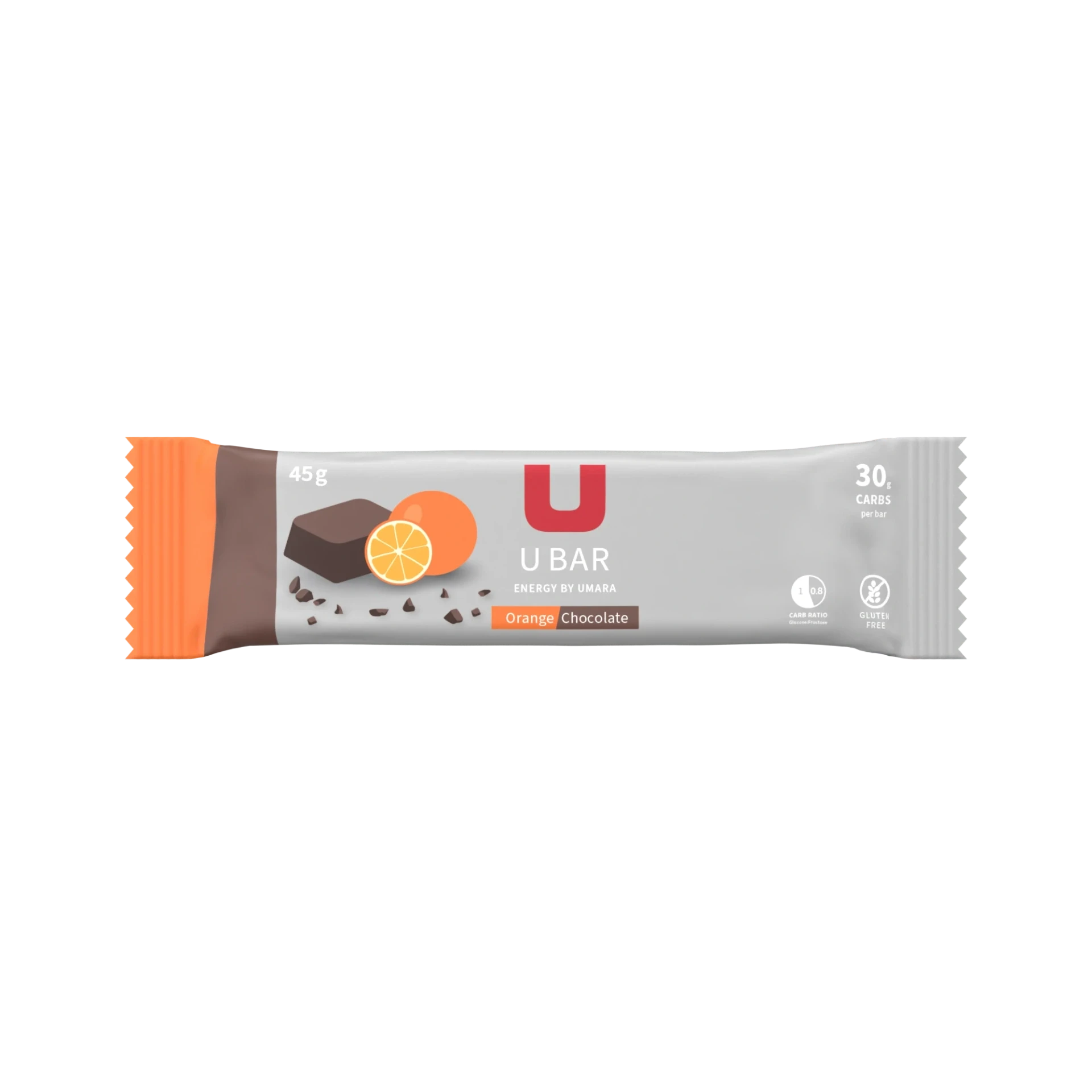 UMARA U BAR (45g, 189Kcal) Gluten-Free Energy Bars Orange/Chocolate 
