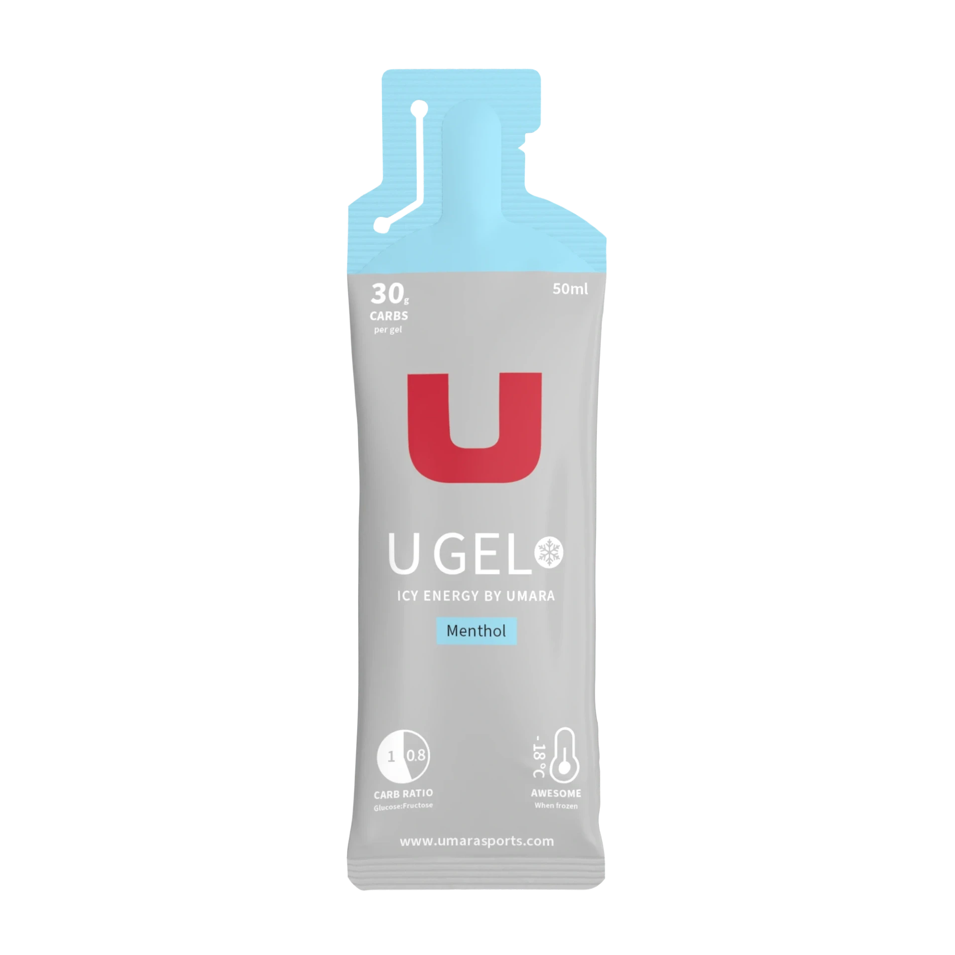 UMARA U GEL 50ml (30g Carbs -120Kcal) Energy Gel Menthol 