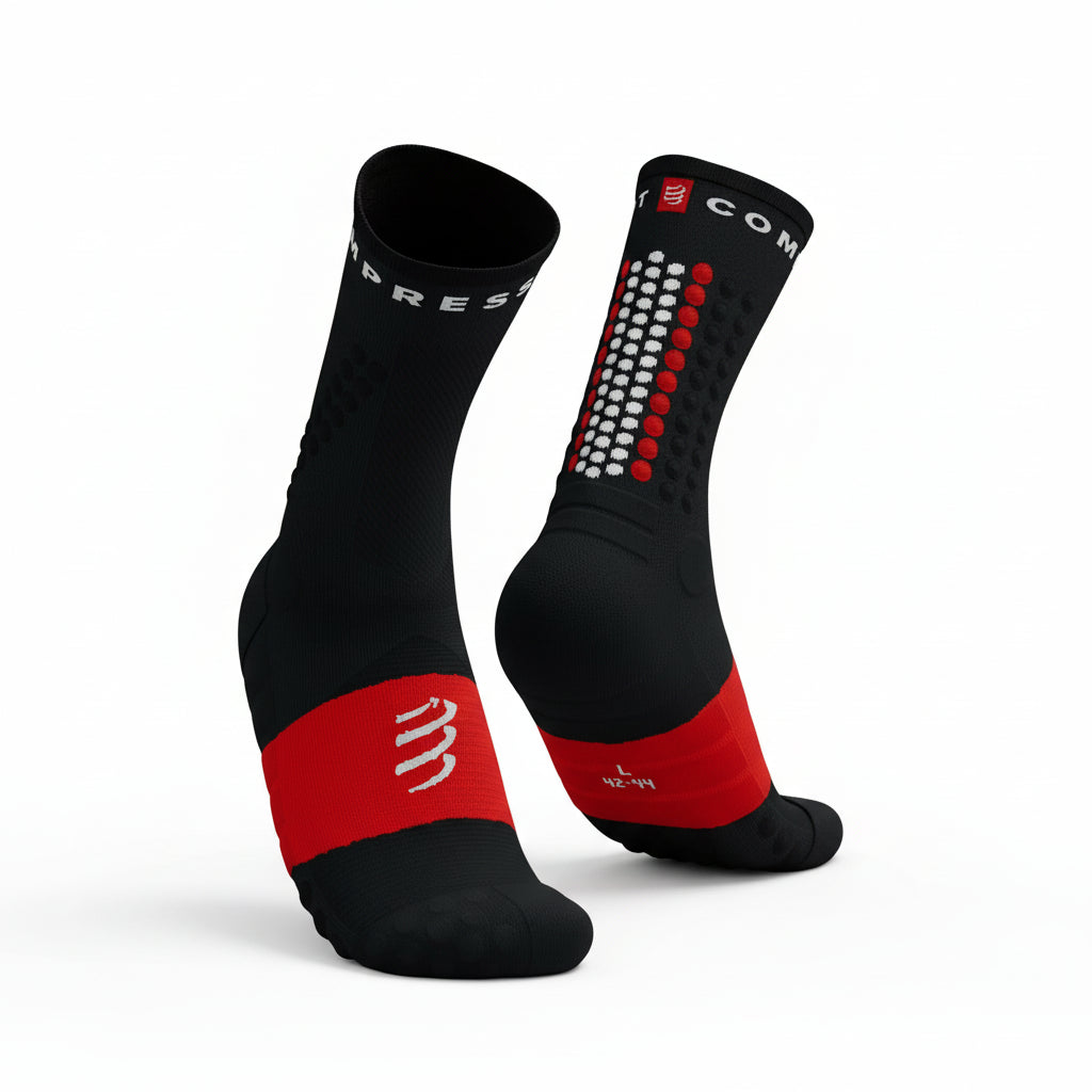 Compressport Ultra Trail Socks V2.0 Black/White/Core Red T1 (EU 35-38) 