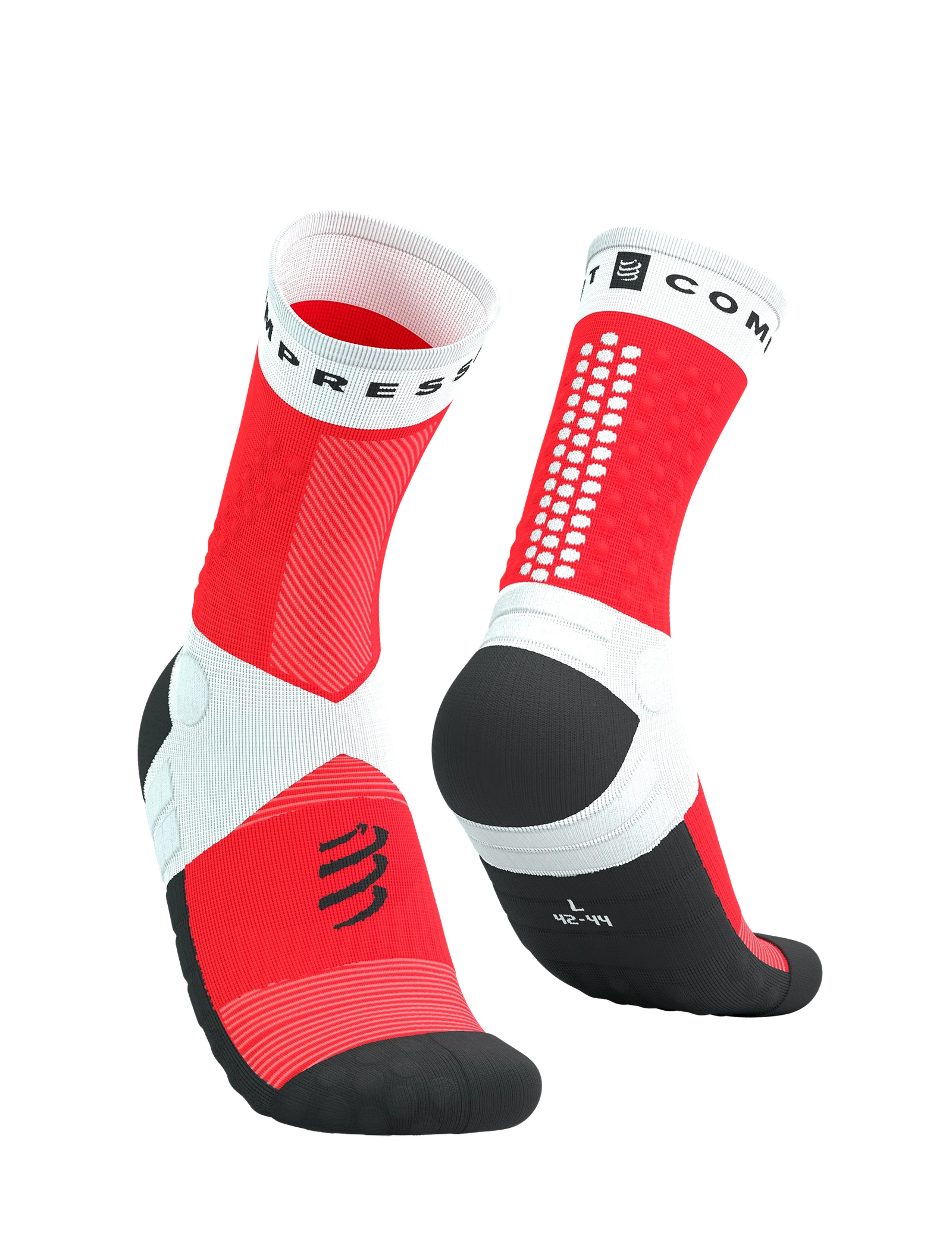 Compressport Ultra Trail Socks V2.0 Fluo Red/White T1 (EU 35-38) 