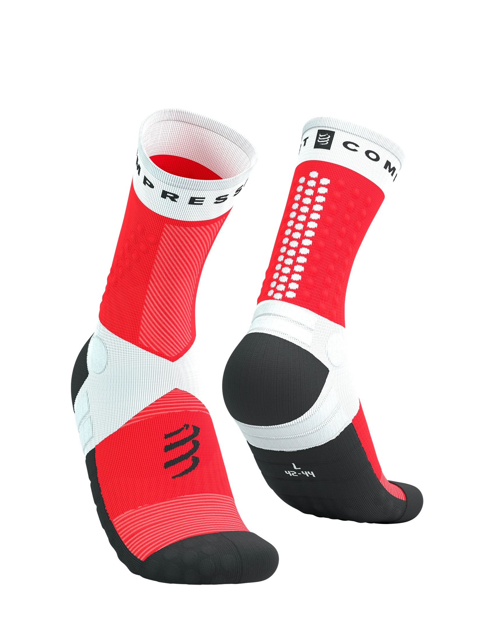 Compressport Ultra Trail Socks V2.0 Fluo Red/White T1 (EU 35-38) 