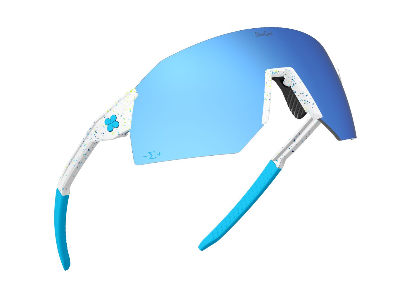 Sungod Tom Evans Signature Series Ultra glasses Tom Evans Speckled White / 8KO Silver Blue 