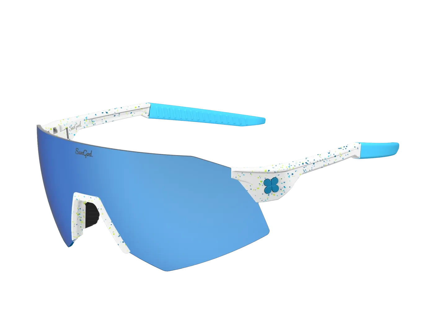 Sungod Tom Evans Signature Series Ultra glasses Tom Evans Speckled White / 8KO Silver Blue 