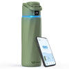 WaterH Boost Smart Water Bottle: 24 oz Hydration Tracker with APP & Insulation Christmas Green 