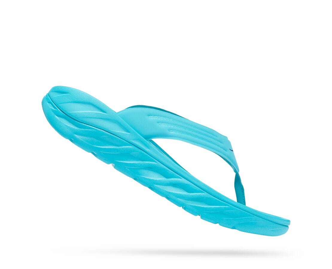 Hoka Men's Ora Recovery Flip Sandals Scuba Blue / Bellwether Blue US M8/W10 EU 41 1/3 