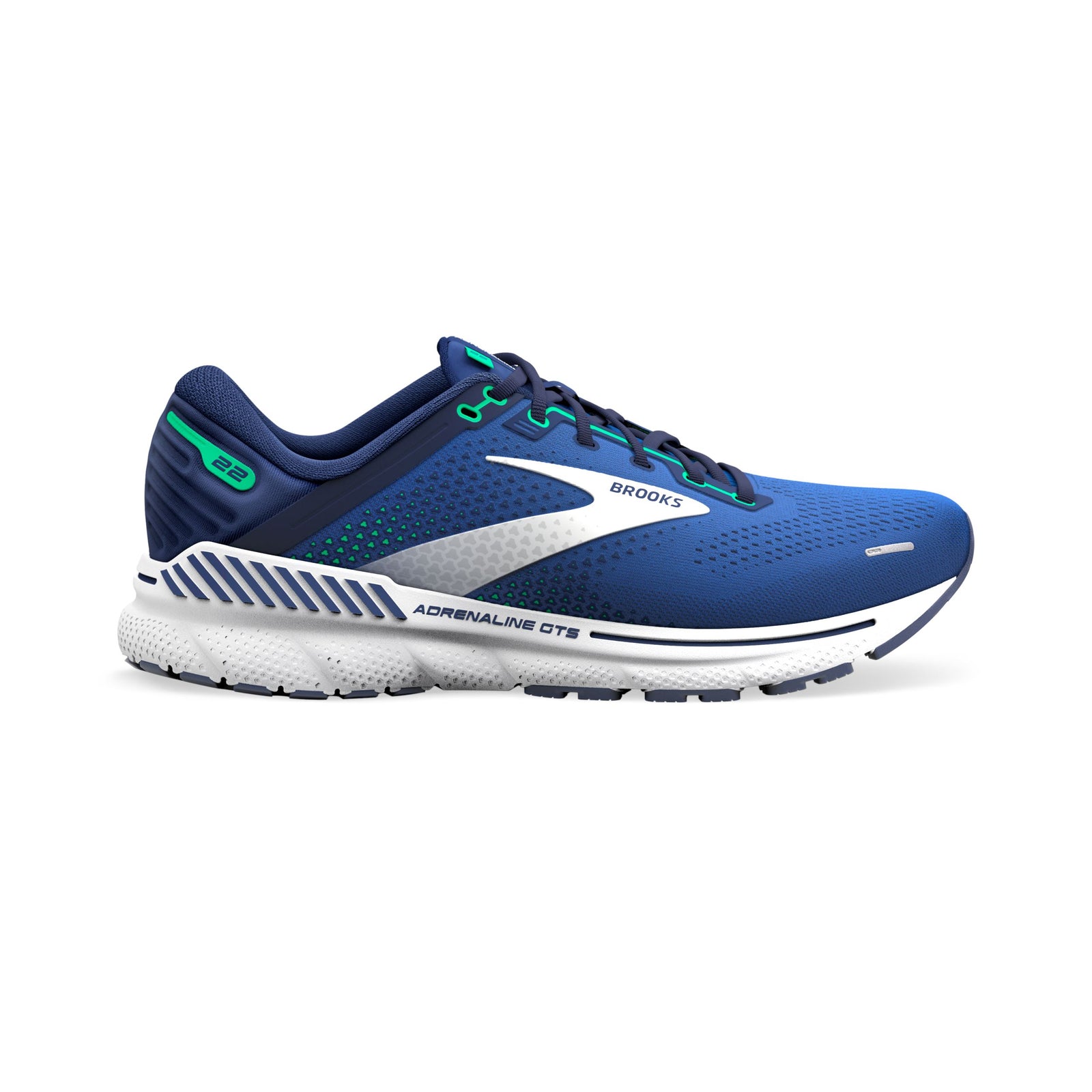 Brooks Men's Adrenaline GTS 22 Road Running Shoes Surf the Web/Blue/Irish Green US 9.5 