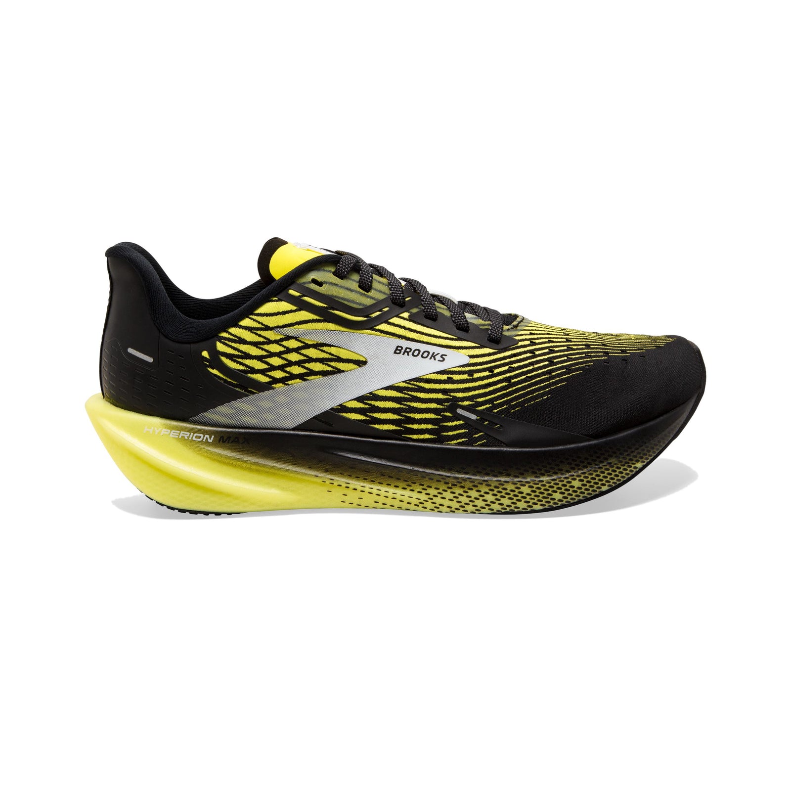 Brooks Men's Hyperion Max Road Running Shoes Black/Blazing Yellow/White US 8.5 