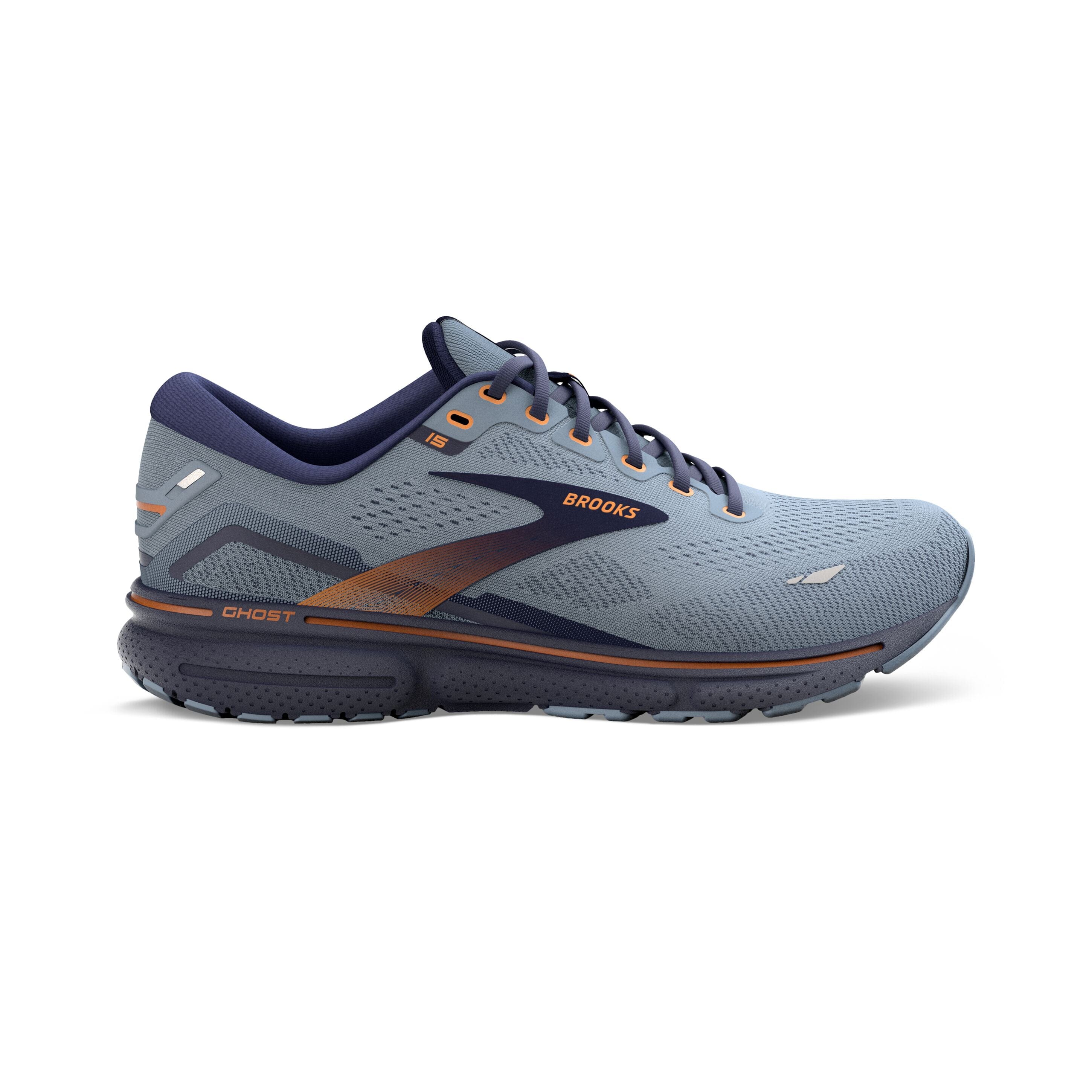 Brooks Men's Ghost 15 Road Running Shoes Flintstone/Peacoat/Oak US 8.5 Medium