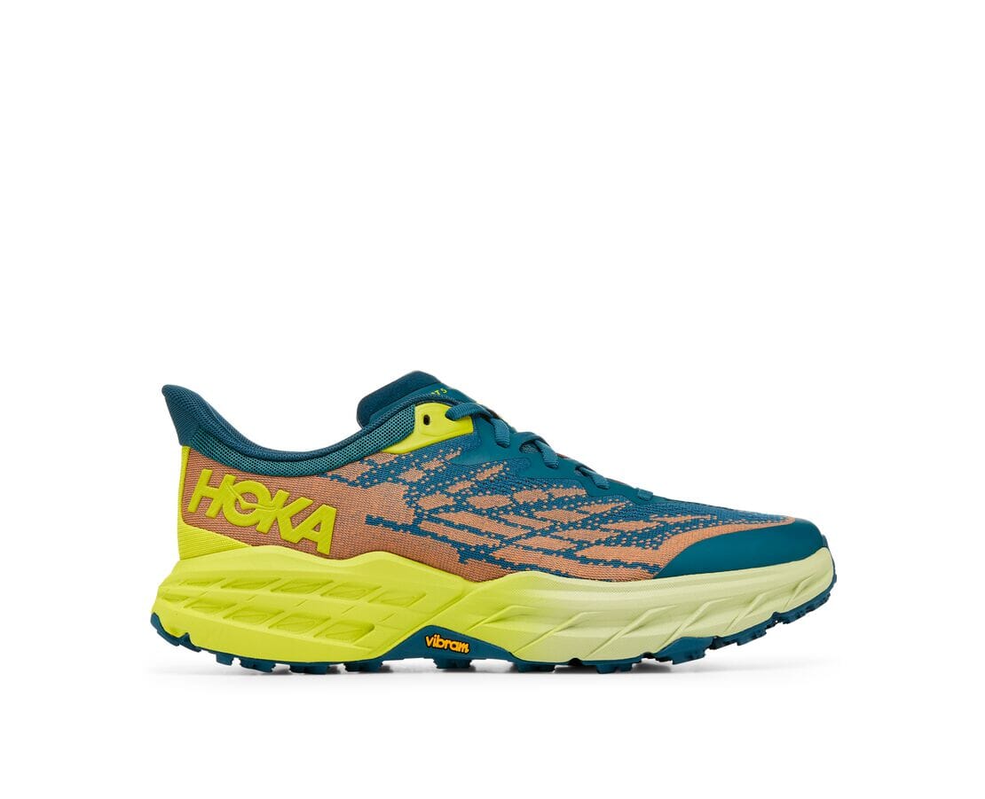 Hoka Men's Speedgoat 5 Trail Running Shoes Blue Coral / Evening Primrose US 7.5 Regular (D)