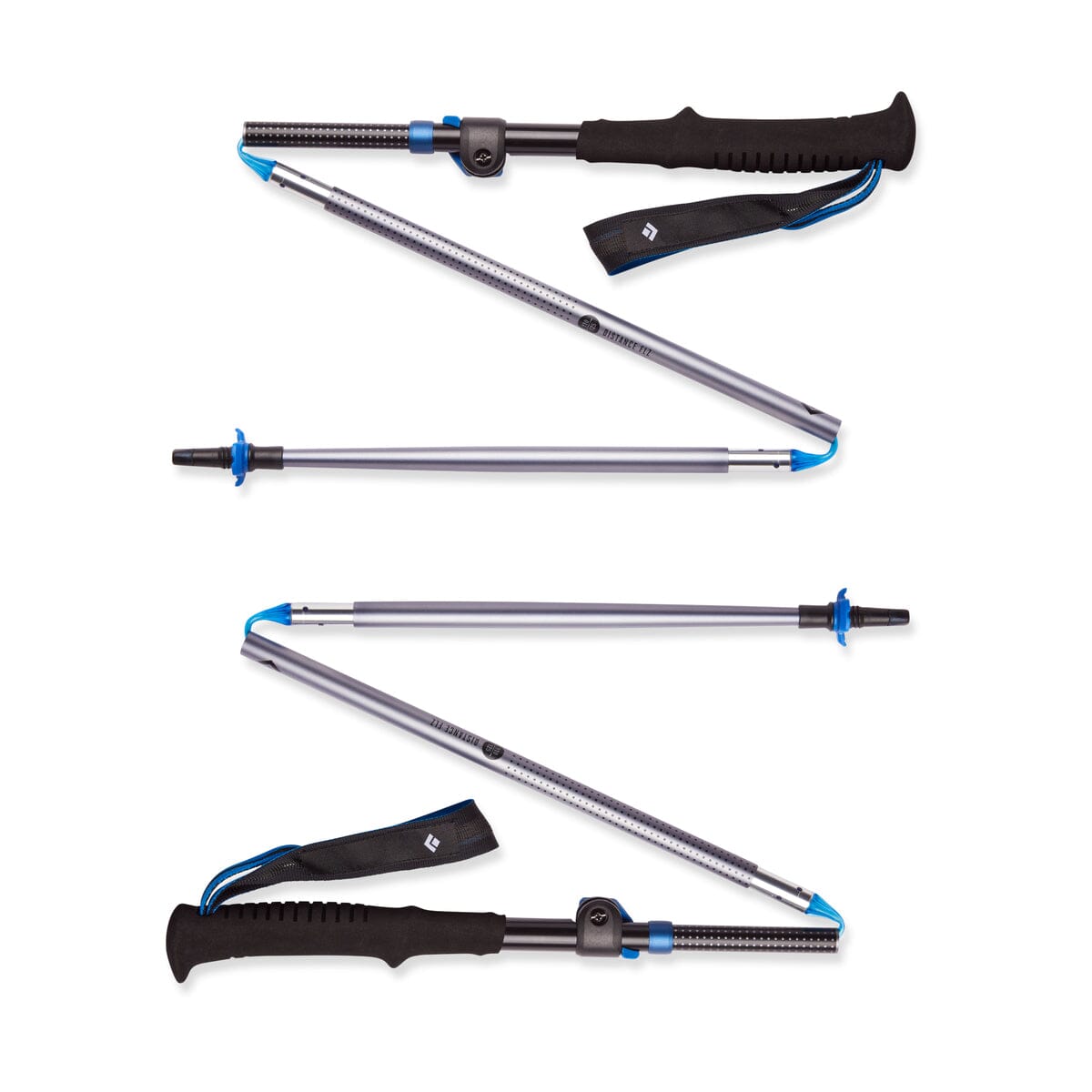 Black Diamond Distance FLZ Trekking Poles 2022 Pewter 105-125cm 