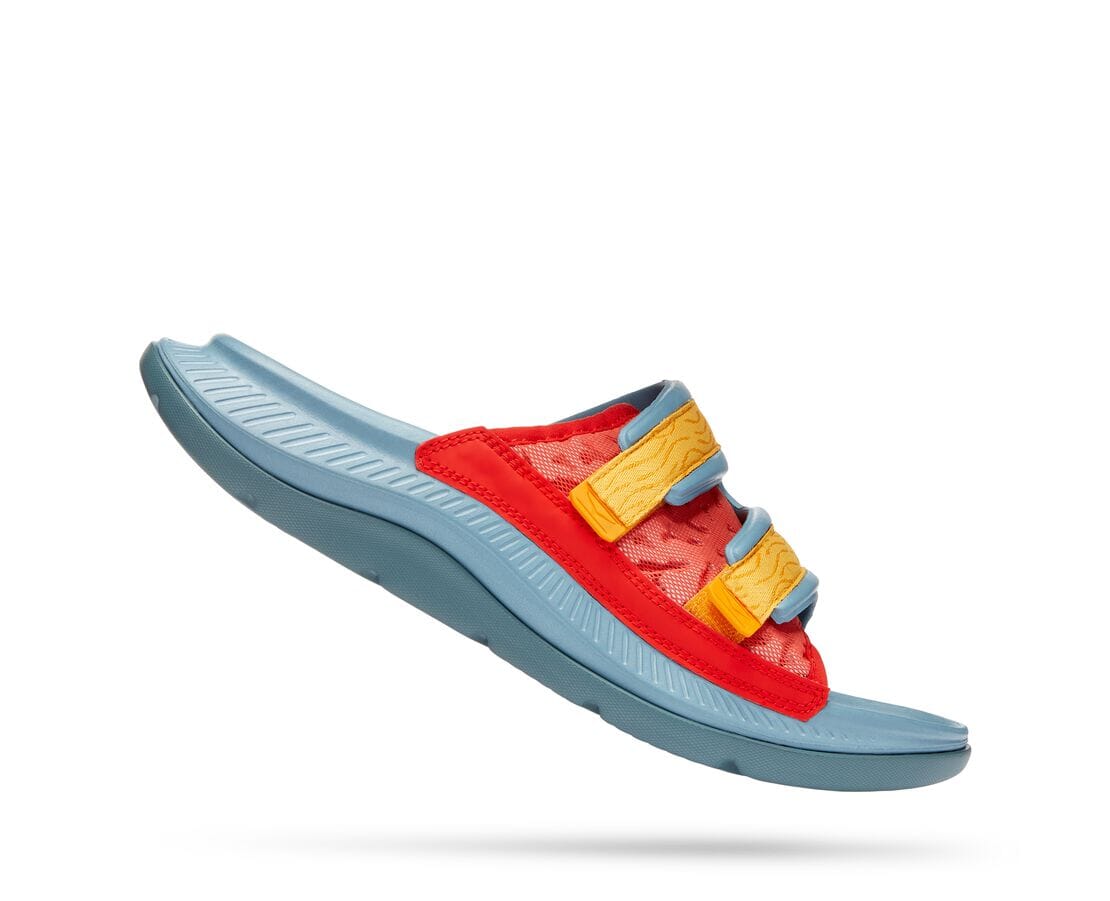 Hoka Unisex Ora Luxe Recovery Slide Sandals Fiesta / Amber Yellow US M10/W12 EU 44 