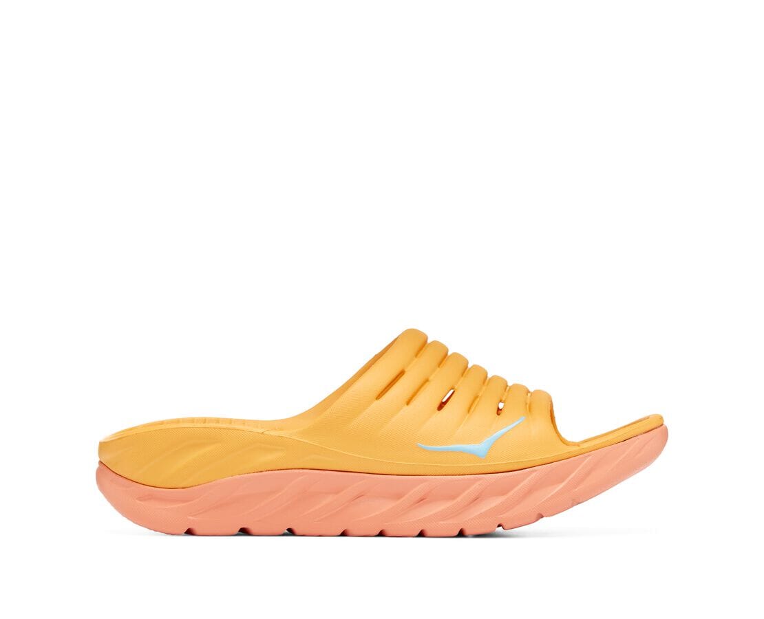 Hoka Unisex Ora Recovery Slide Sandals Amber Yellow / Shell Coral US M4/W6 EU 36 
