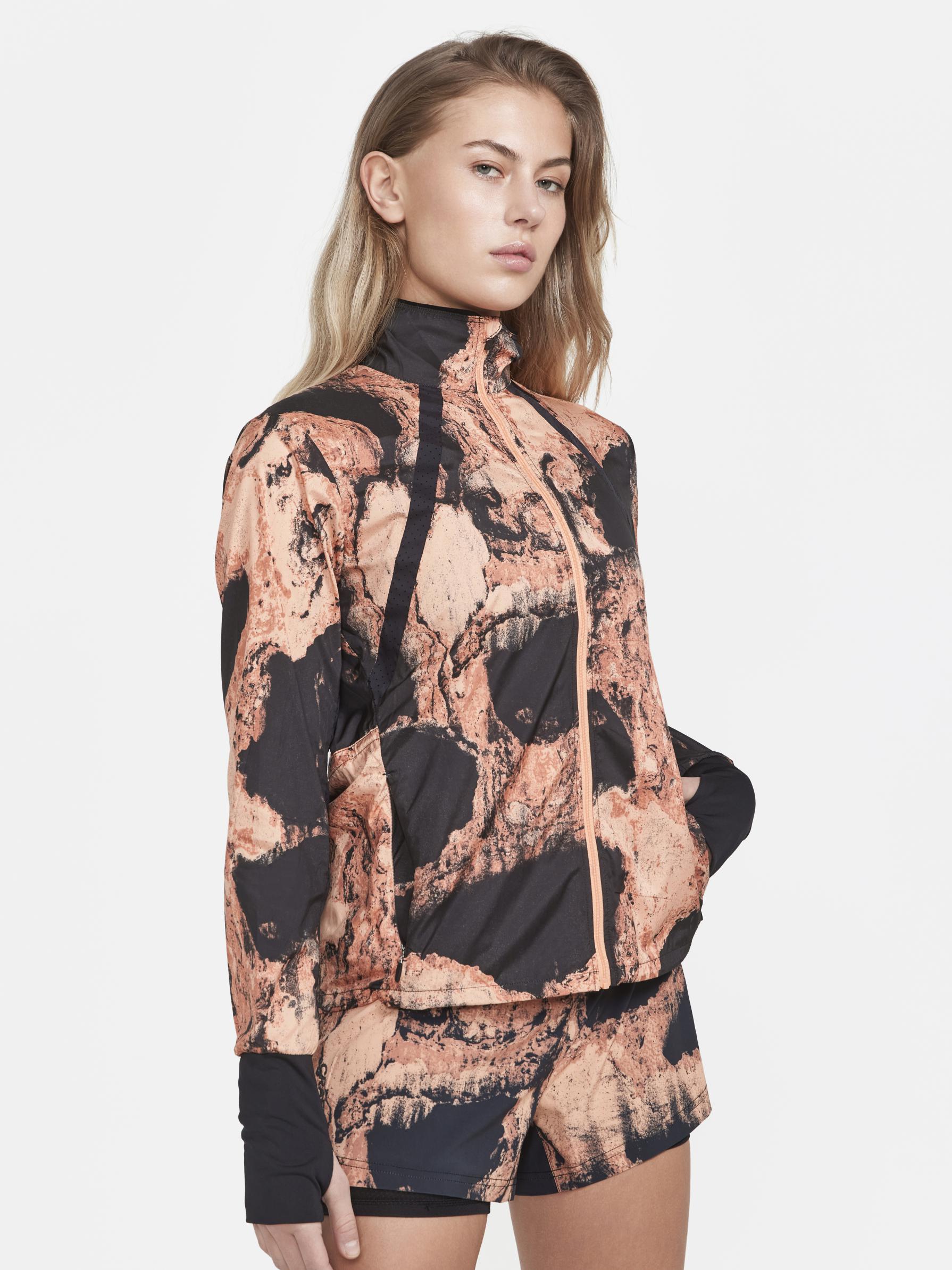 CRAFT Women's Adv Essence Wind Jacket GLOW-MULTI XS 