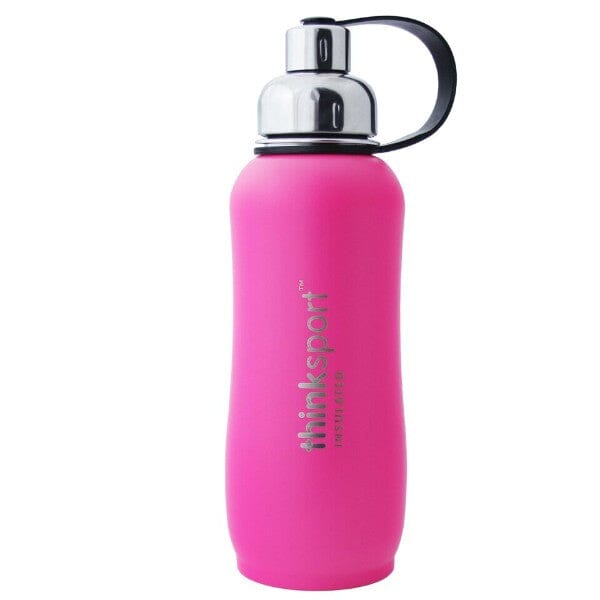 Thinksport Insulated Sports Bottle (25oz 750ml) COATED HOT PINK 