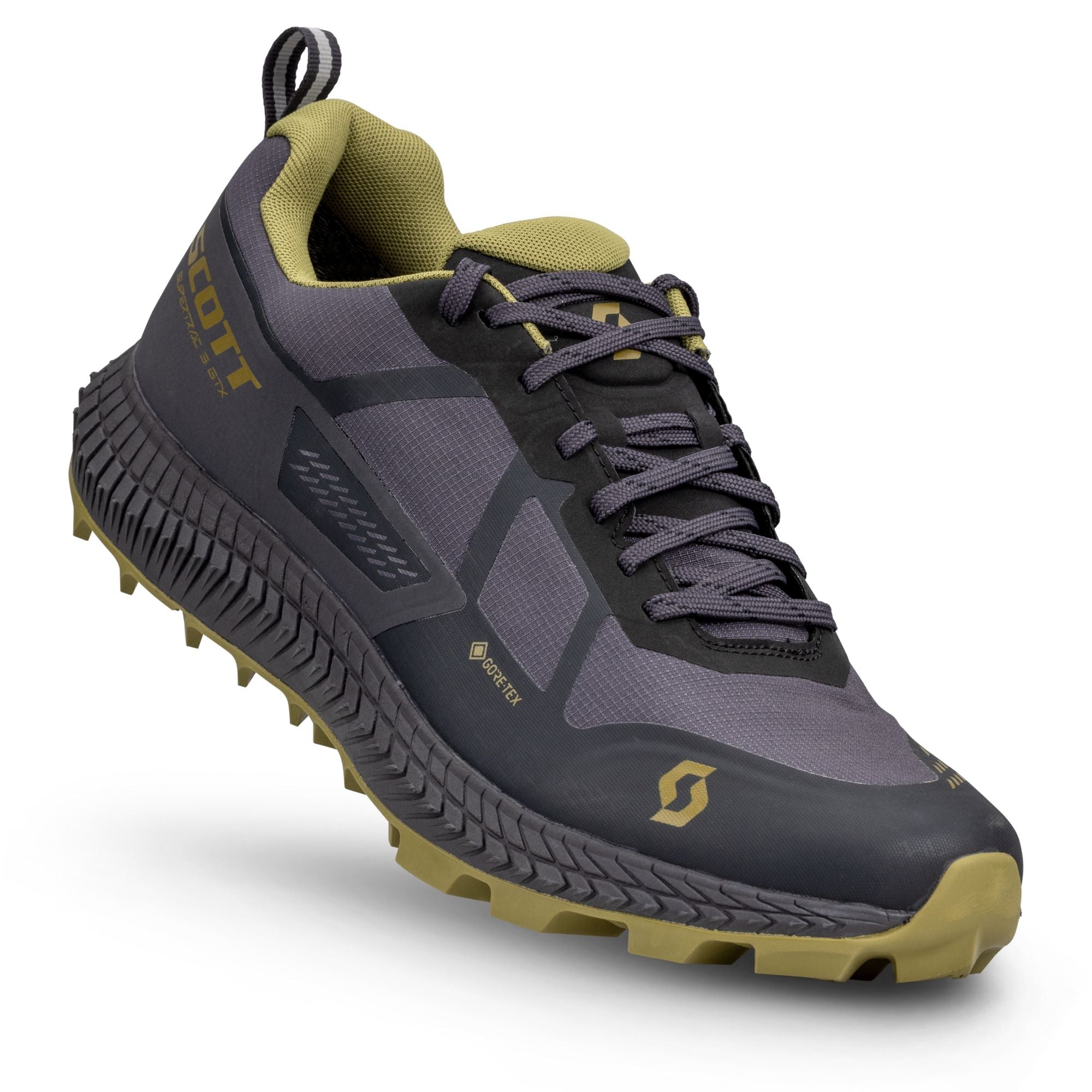 Scott Men's Supertrac 3 Gore-tex Trail Running Shoes black/mud green US 9 