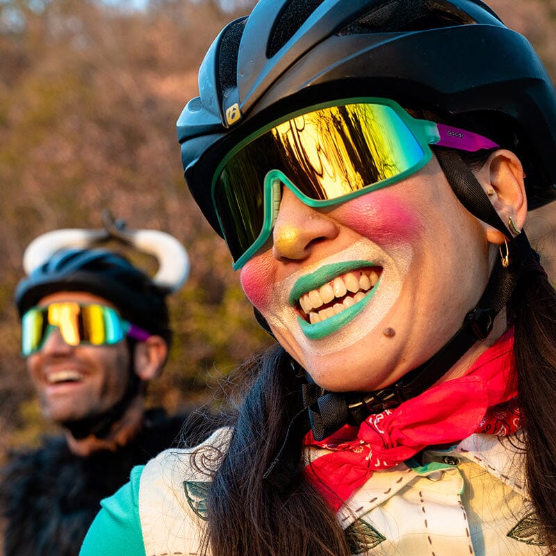 goodr Wrap G - Sports Sunglasses - Save A Bull, Ride A Rodeo Clown 