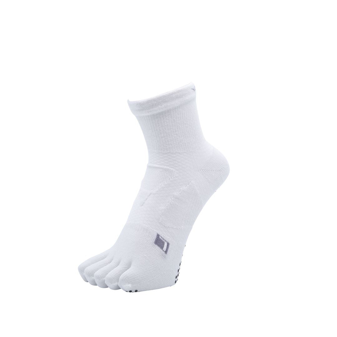 YAMAtune Spider Arch Middle 5 Toe Non-slip Dots Socks White x White 01 23-25cm | EU 37-40 