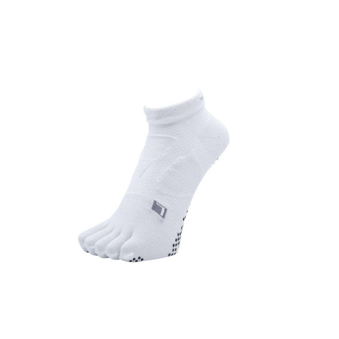 YAMAtune Spider Arch Short 5 Toe Non-slip Dots Socks White x White 01 23-25cm | EU 37-40 