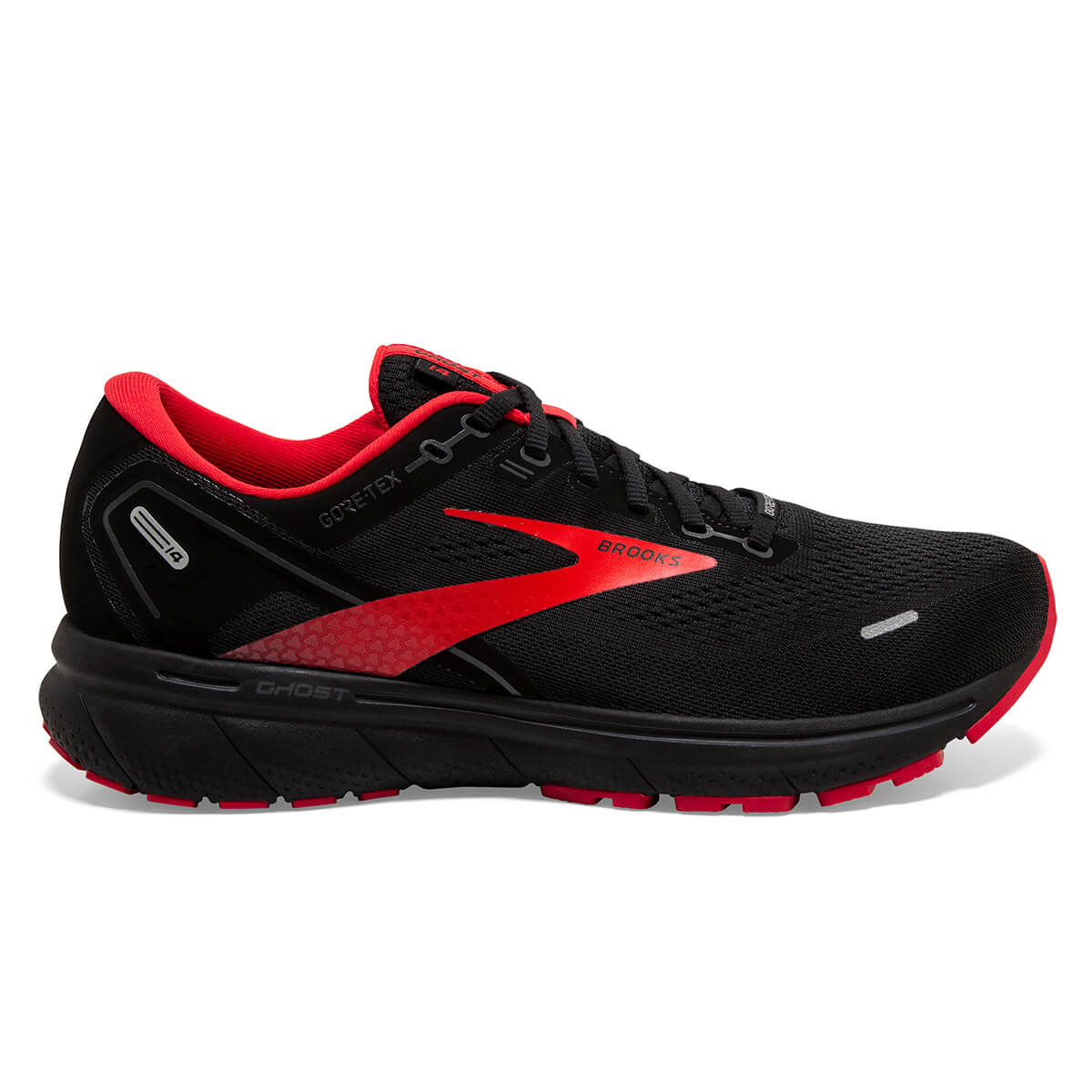 Brooks Ghost 14 GTX Men's Road Running Shoes Black/Blackened Pearl/High Risk Red US 6 