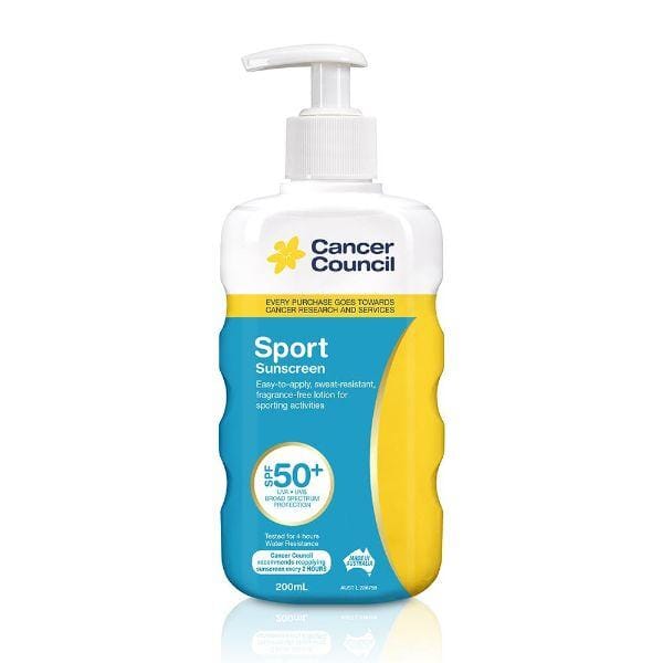 Cancer Council Sport Sunscreen Spf50+ PUMP 200ML 