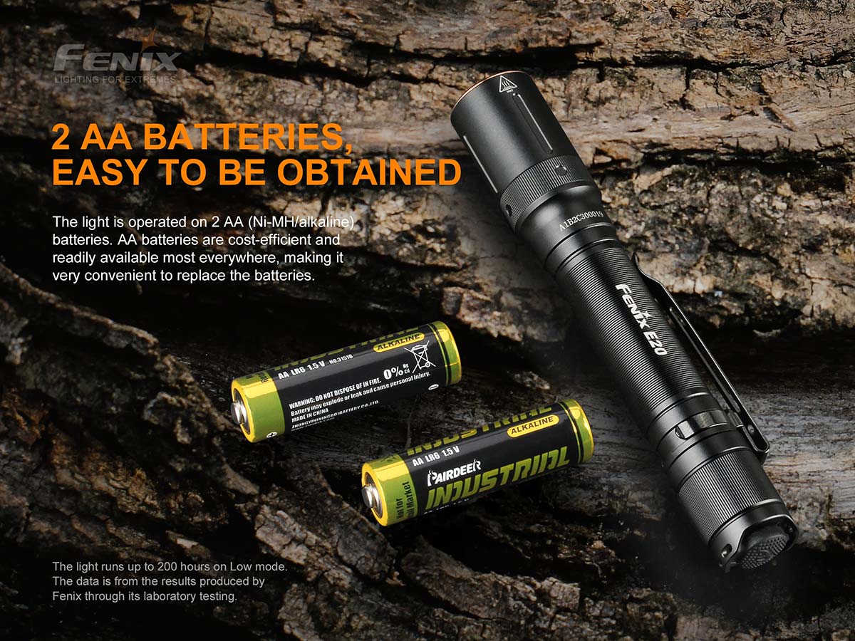 Fenix E20 V2.0 AA Flashlight 