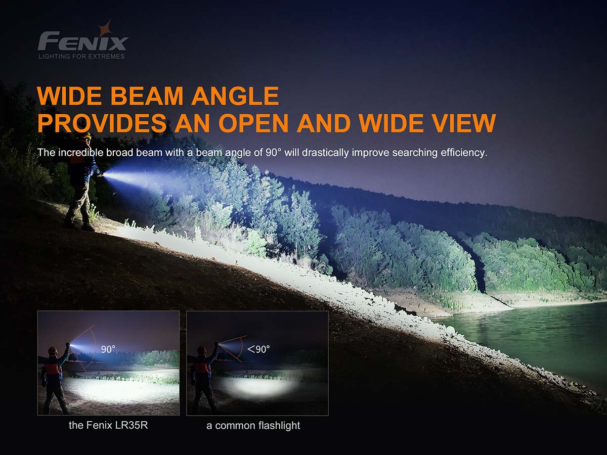 Fenix LR35R Rechargeable Flashlight - 10000 Lumens 