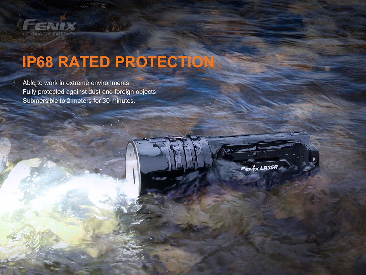 Fenix LR35R Rechargeable Flashlight - 10000 Lumens 
