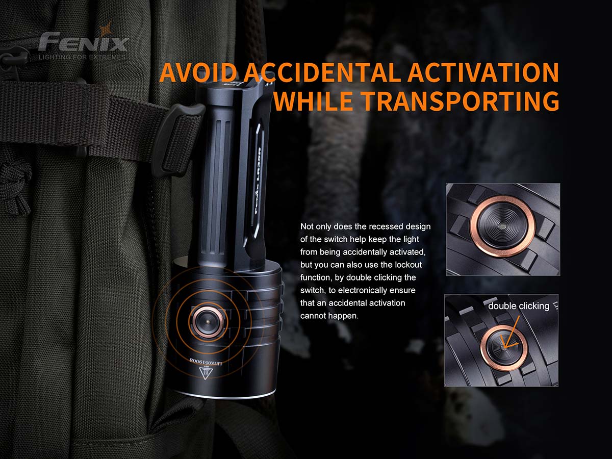 Fenix LR35R Rechargeable Flashlight - 10000 Lumens 