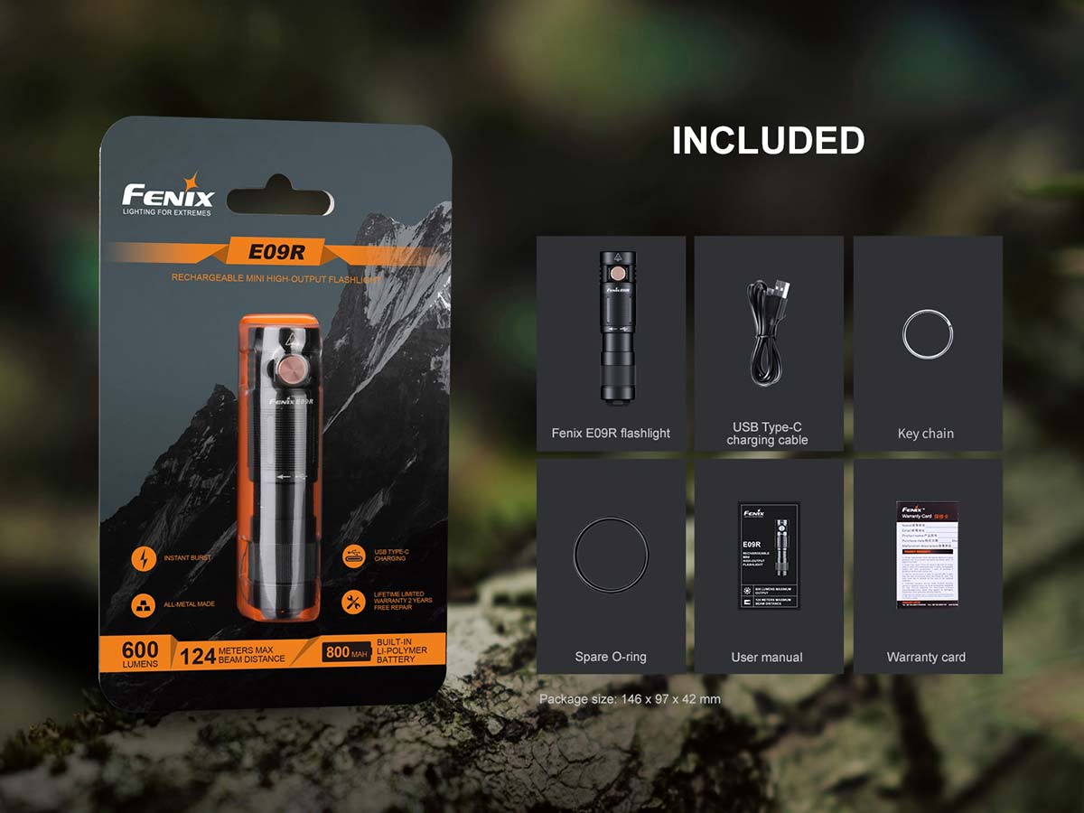 Fenix E09R Rechargeable EDC Flashlight 
