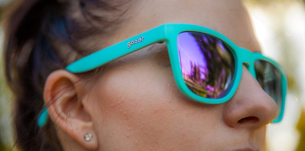 goodr OG - Sports Sunglasses - Electric Dinotopia Carnival 