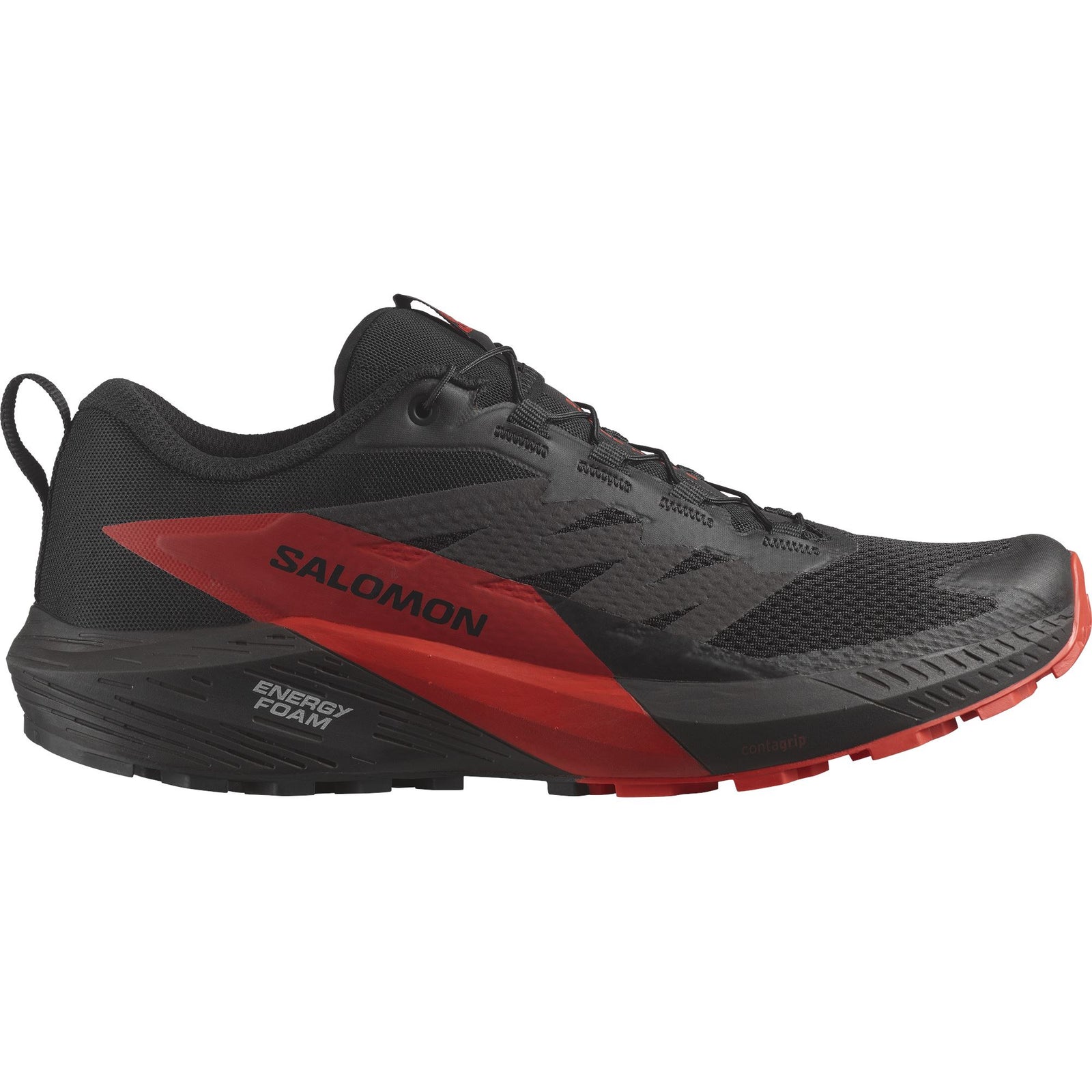 Salomon Sense Ride 5 Men's Trail Running Shoes Black / Fiery Red / Black US 9 