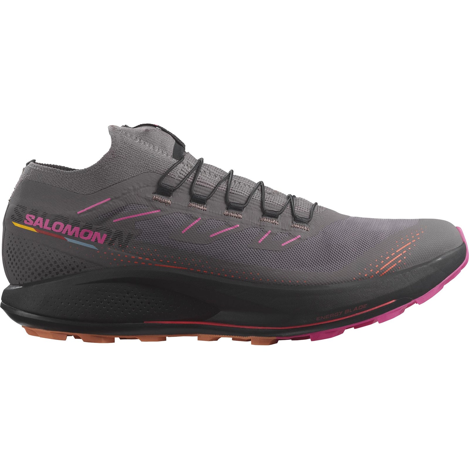 Salomon Pulsar Trail Pro 2 Men's Trail Running Shoes Plum Kitten/Black/Pink Glo US 7.5 