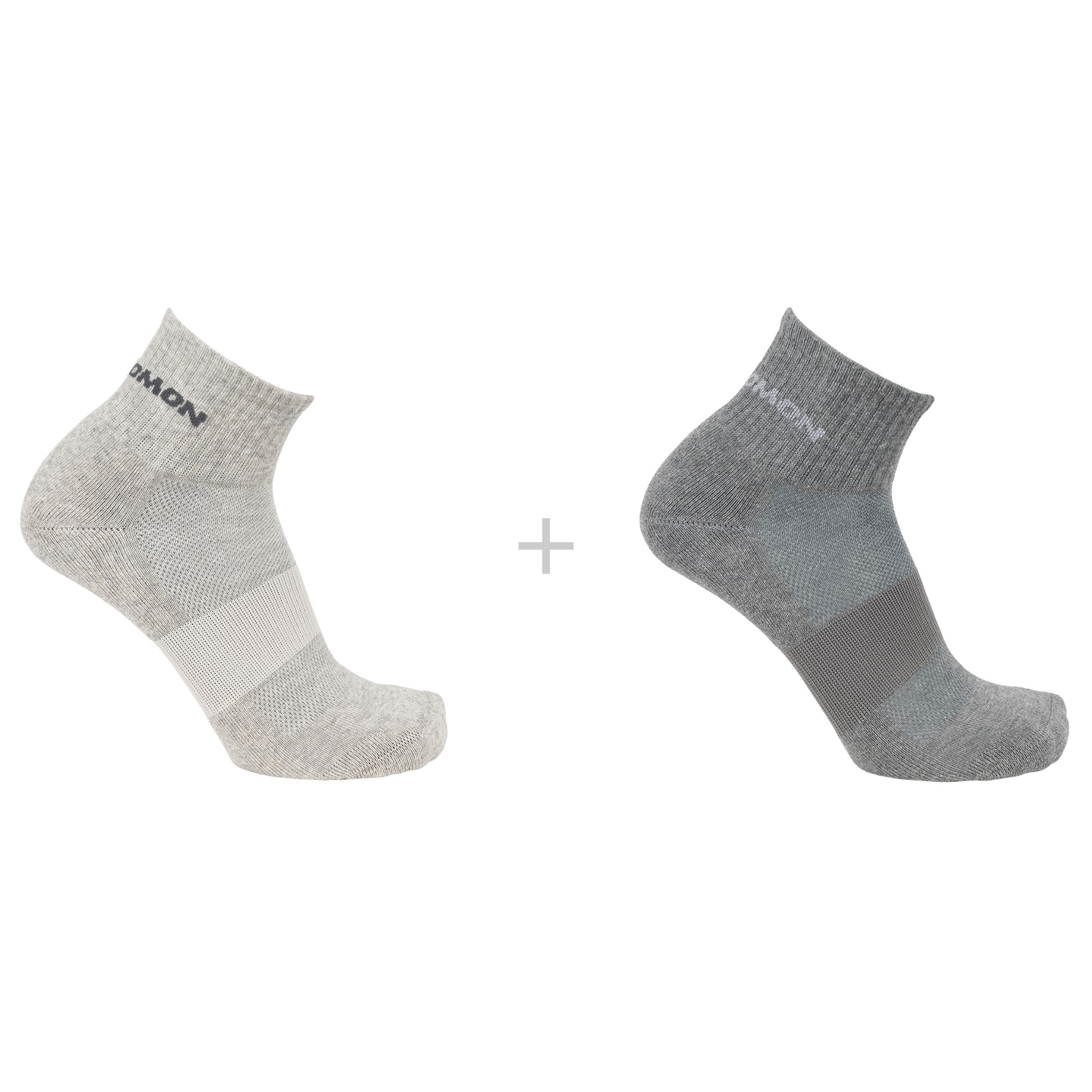 Salomon Evasion Ankle 2-Pack Socks Light Grey/Heather Medium L 