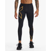 2XU Men's Light Speed Compression Tights MA5305B Black/Turmeric Reflective XS 