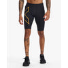 2XU Men's Light Speed Compression Shorts MA5331B Black/Turmeric Reflective XS 