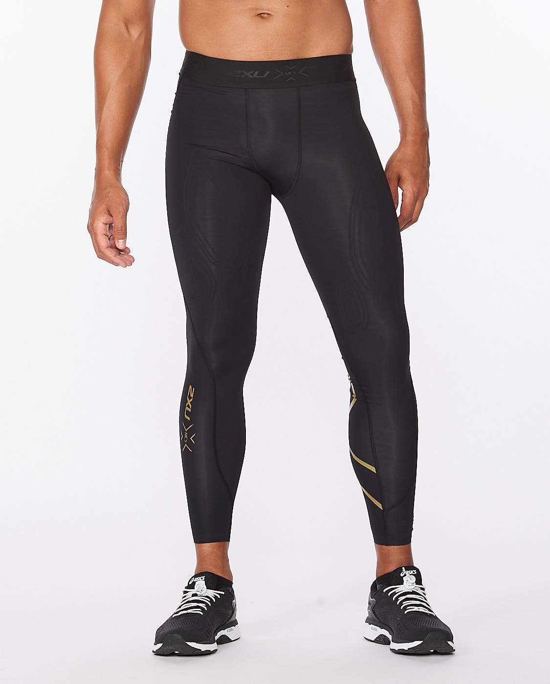 2XU Men's Force Compression Tights MA5365B Black/Gold XS 