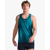 2XU Men's Light Speed Singlet MR6949A Jade X/Glacier Reflective XS 