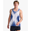 2XU Men's Light Speed Singlet MR6949A White Surf X/Silver Reflective XS 
