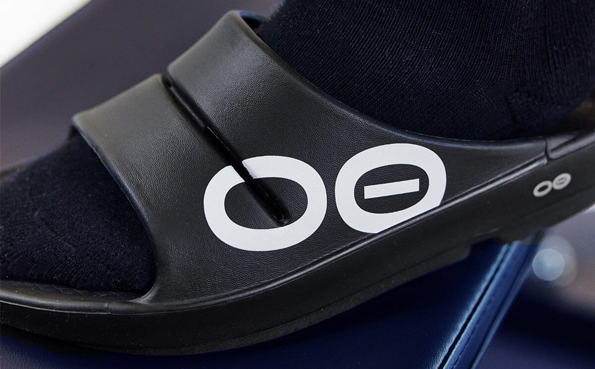 Men's OOahh Sport Slide Sandal - Black White 