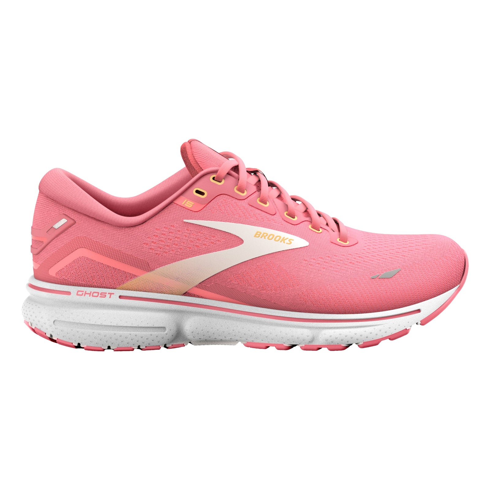 Brooks Women's Ghost 15 Road Running Shoes Slate Rose/Fiery Coral/White US 8 