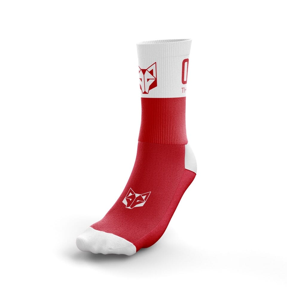 OTSO Medium Cut Multisport Socks Red / White XS/S (35-39 EUR) 
