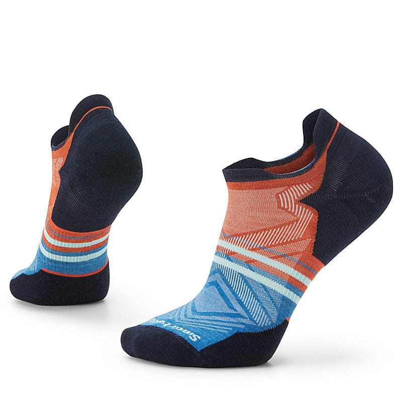 Smartwool Run Targeted Cushion Low Ankle Pattern Socks Orange Rust L17 M 