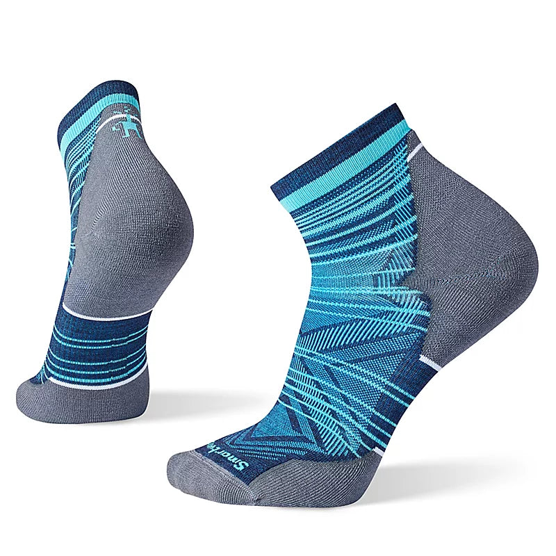 Smartwool Run Targeted Cushion Pattern Ankle Socks Graphite 018 L 